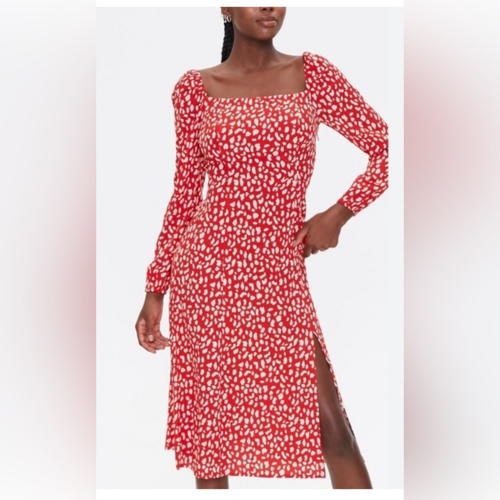 Summer dress red/white size medium Forever21 .